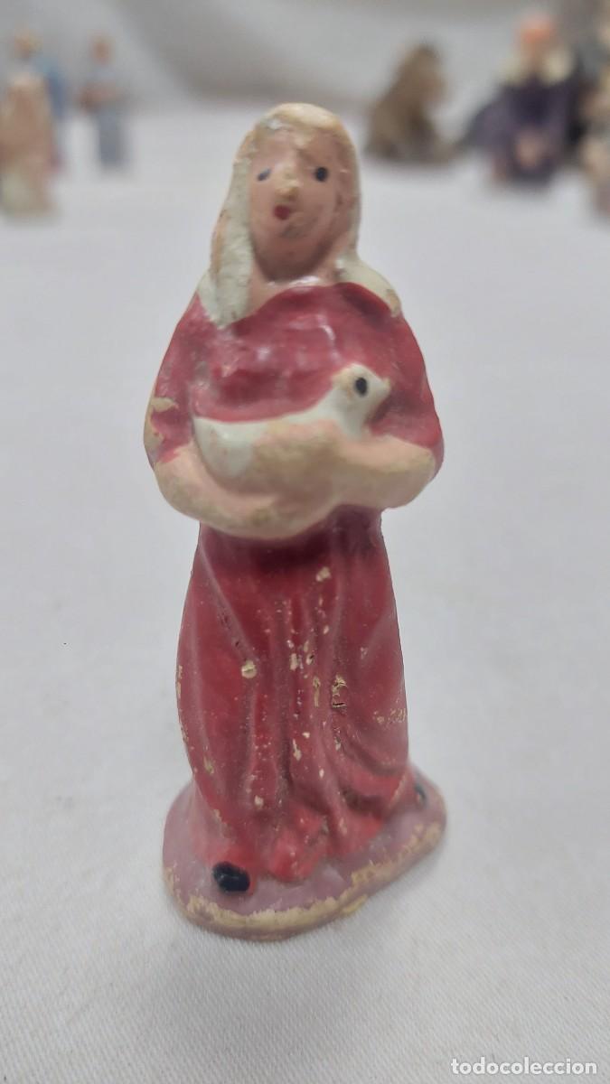 Figurines pour Cr&egrave;ches de No&euml;l: Figura de portal de Belen terracota pastora