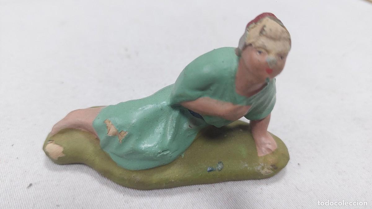 Statuine di Presepe: Figura de portal de Belen terracota pastor
