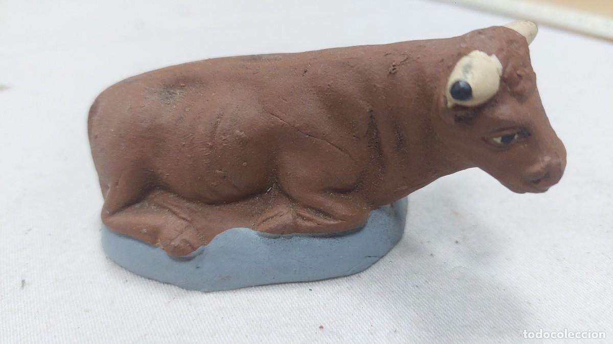 Statuine di Presepe: Figura de portal de Belen terracota Buey