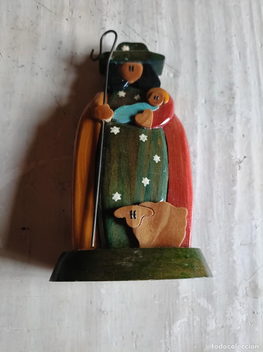 Figuras de Bel&eacute;n: PASTORA DIVINA FIGURA MADERA NACIMIENTO BEL&Eacute;N