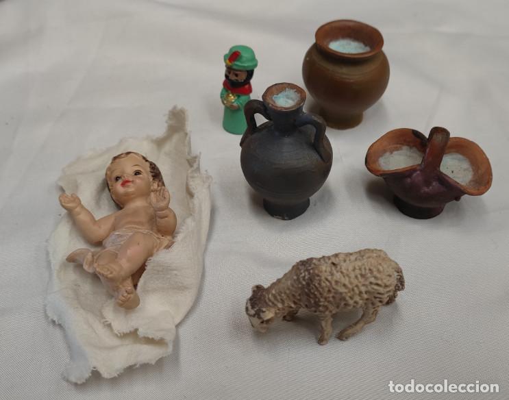 Figuras de Bel&eacute;n: LOTE DE 7 FIGURAS DE BELEN