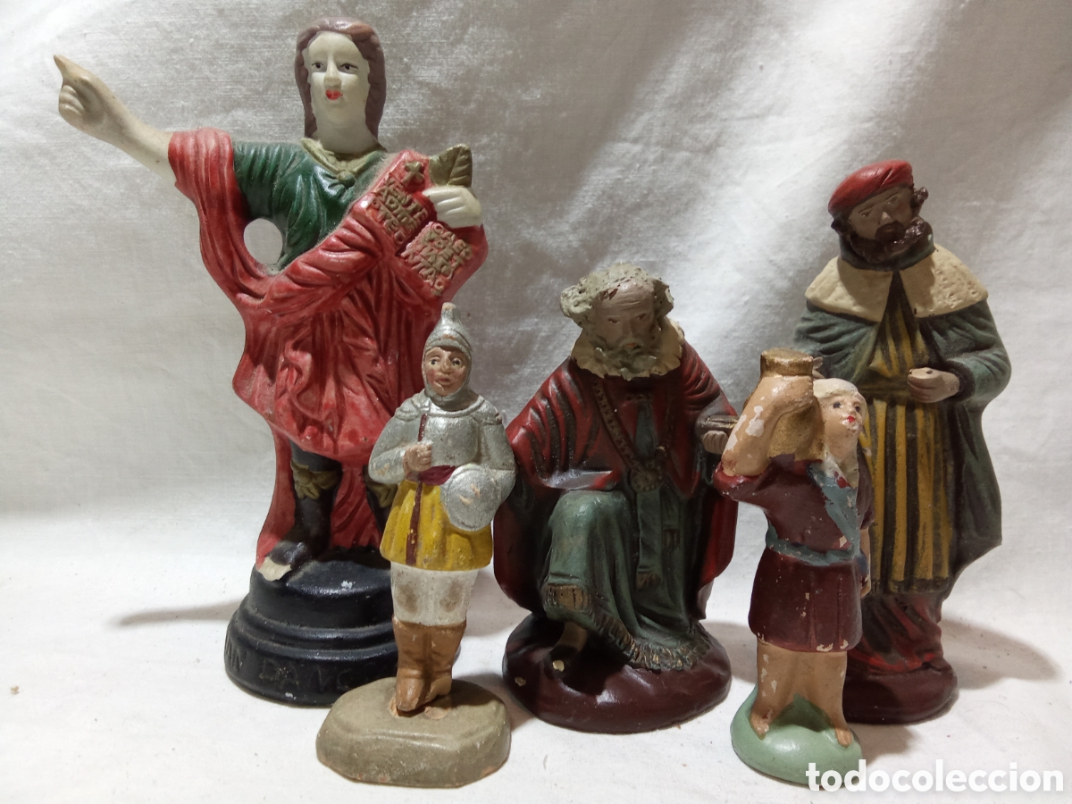 Figuras de Bel&eacute;n: LOTE 4 FIGURAS DE BEL&Eacute;N Y SAN PANCRACIO DE BARRO