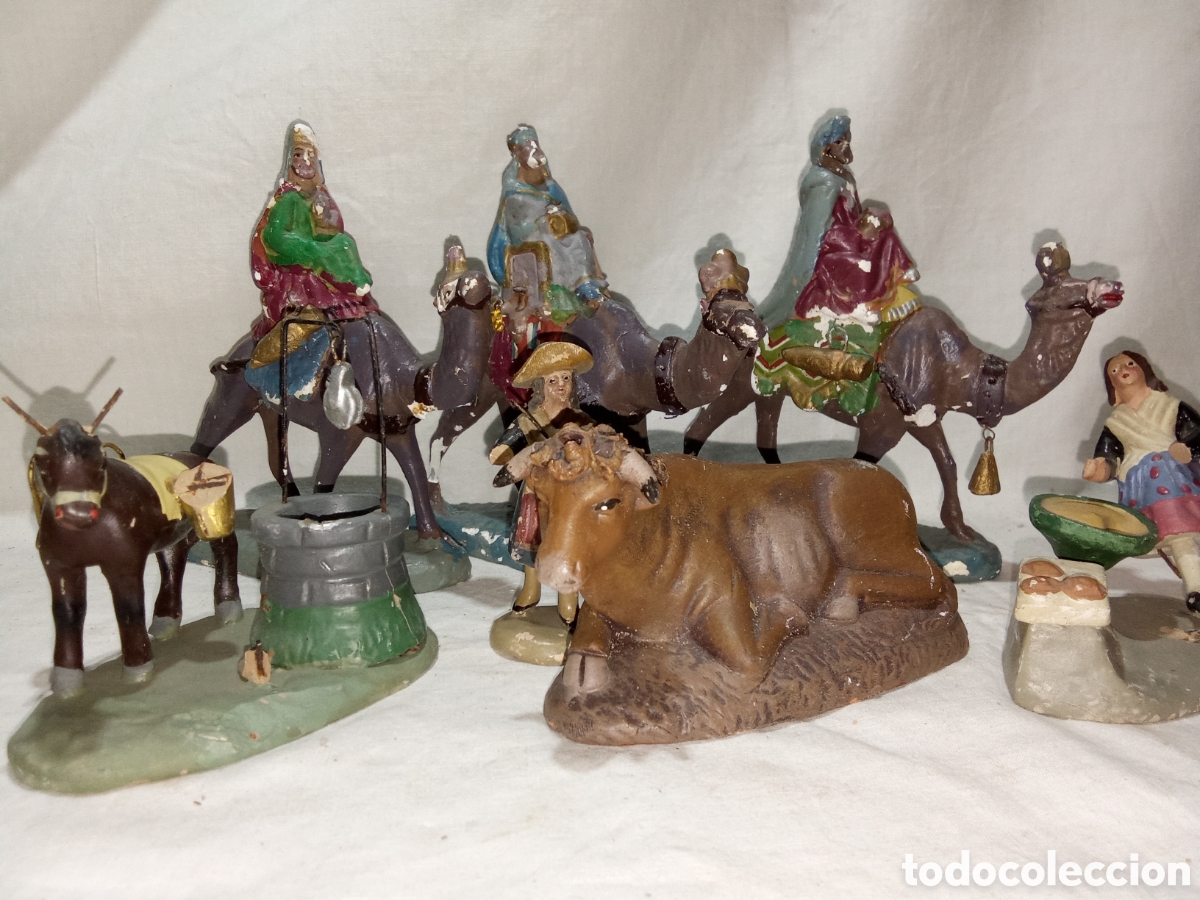 Figuras de Bel&eacute;n: LOTE 7 FIGURAS DE BEL&Eacute;N DE BARRO