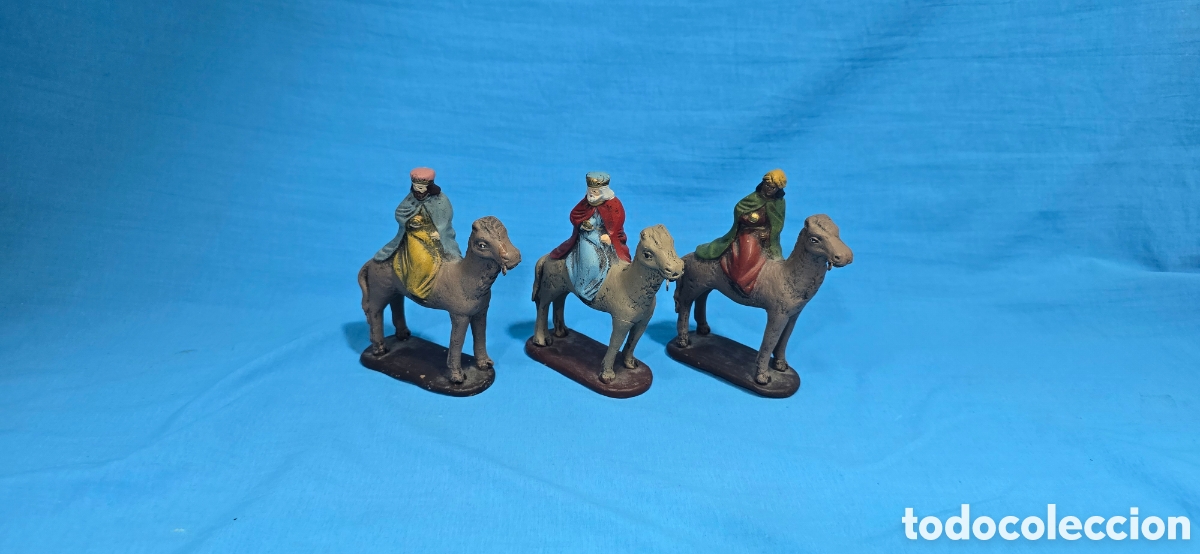 Figuras de Bel&eacute;n: TRES REYES MAGOS FIGURAS DE BELEN EN BARRO MURCIANO , TERRACOTA