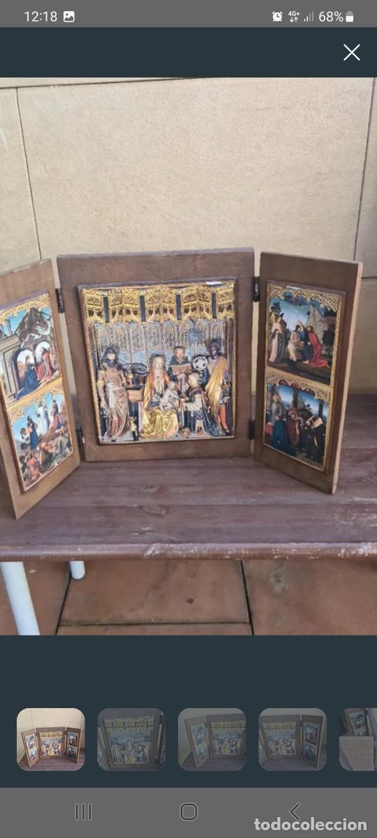 Figuras de Bel&eacute;n: Triptico la adoraci&oacute;n de los reyes