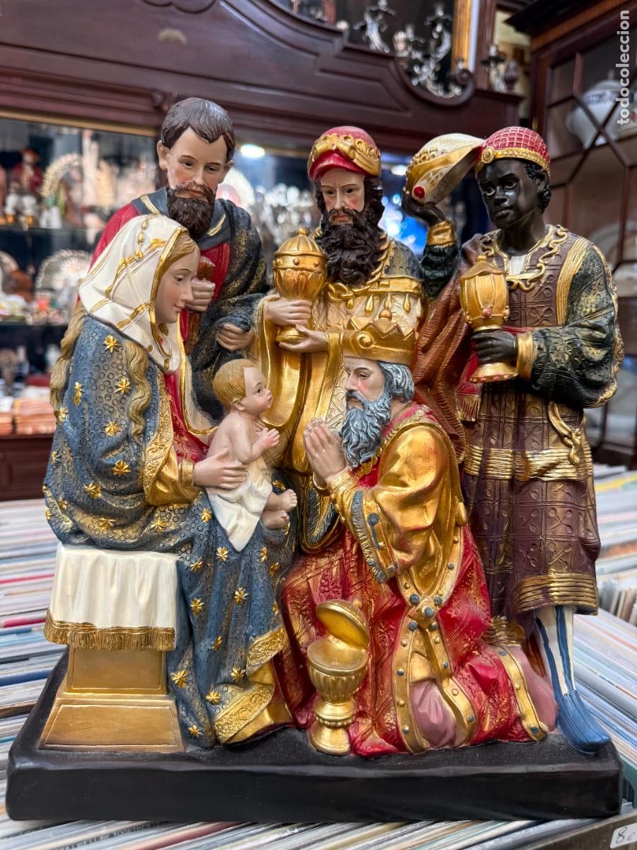Figuras de Bel&eacute;n: BELEN NACIMIENTO REALIZADO EN PASTA - MEDIDA 36X30X15 CM - RELIGIOSO