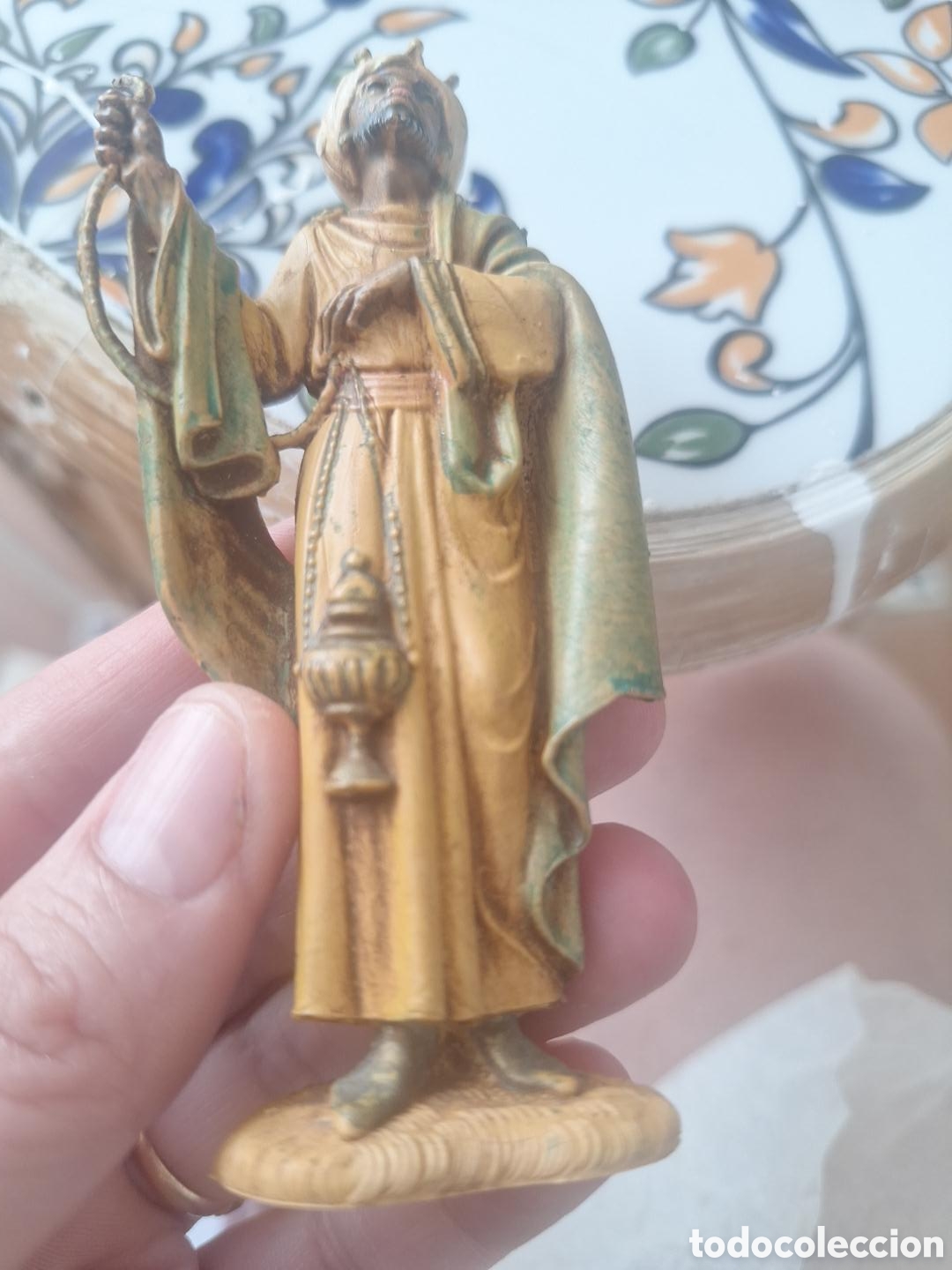 Figuras de Bel&eacute;n: Figura de bel&eacute;n,rey baltasar mitad del siglo xx