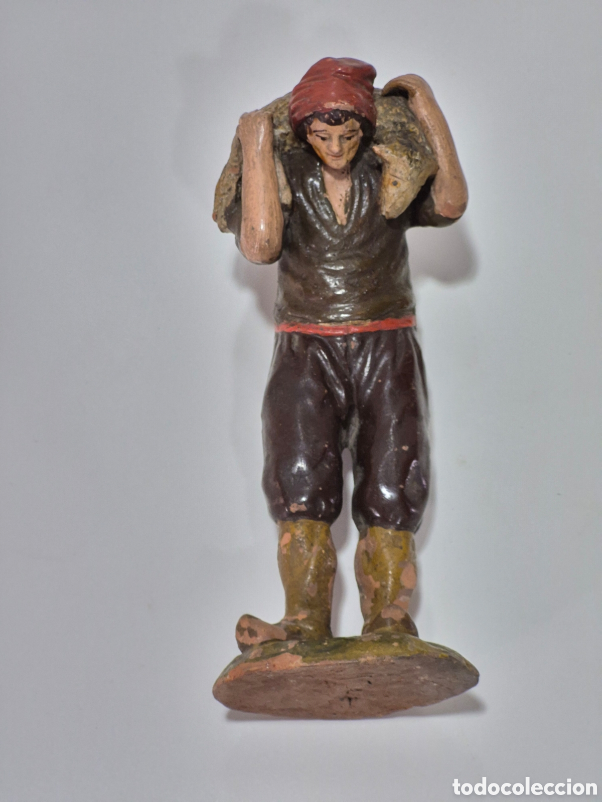 Figuras de Bel&eacute;n: Antigua figura,terracota,pesebre,belen.