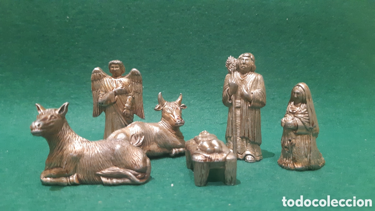 Figuras de Bel&eacute;n: Conjunto de figuras del Bel&eacute;n met&aacute;licas