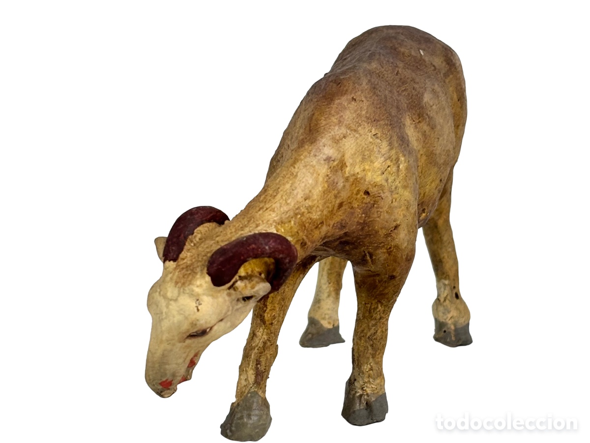 Figuras de Bel&eacute;n: CARNERO EN ESTUCO OLOT, FIGURA DE BEL&Eacute;N
