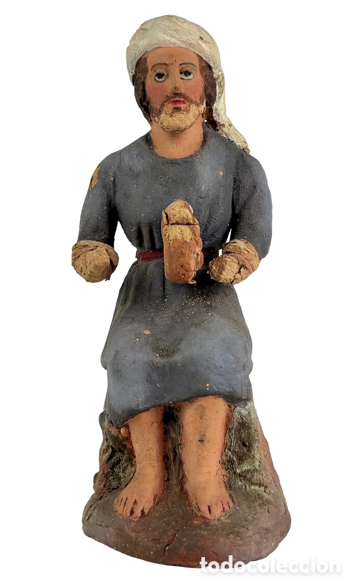 Figuras de Bel&eacute;n: FIGURA DE BEL&Eacute;N EN TERRACOTA - PANADERO - OLOT