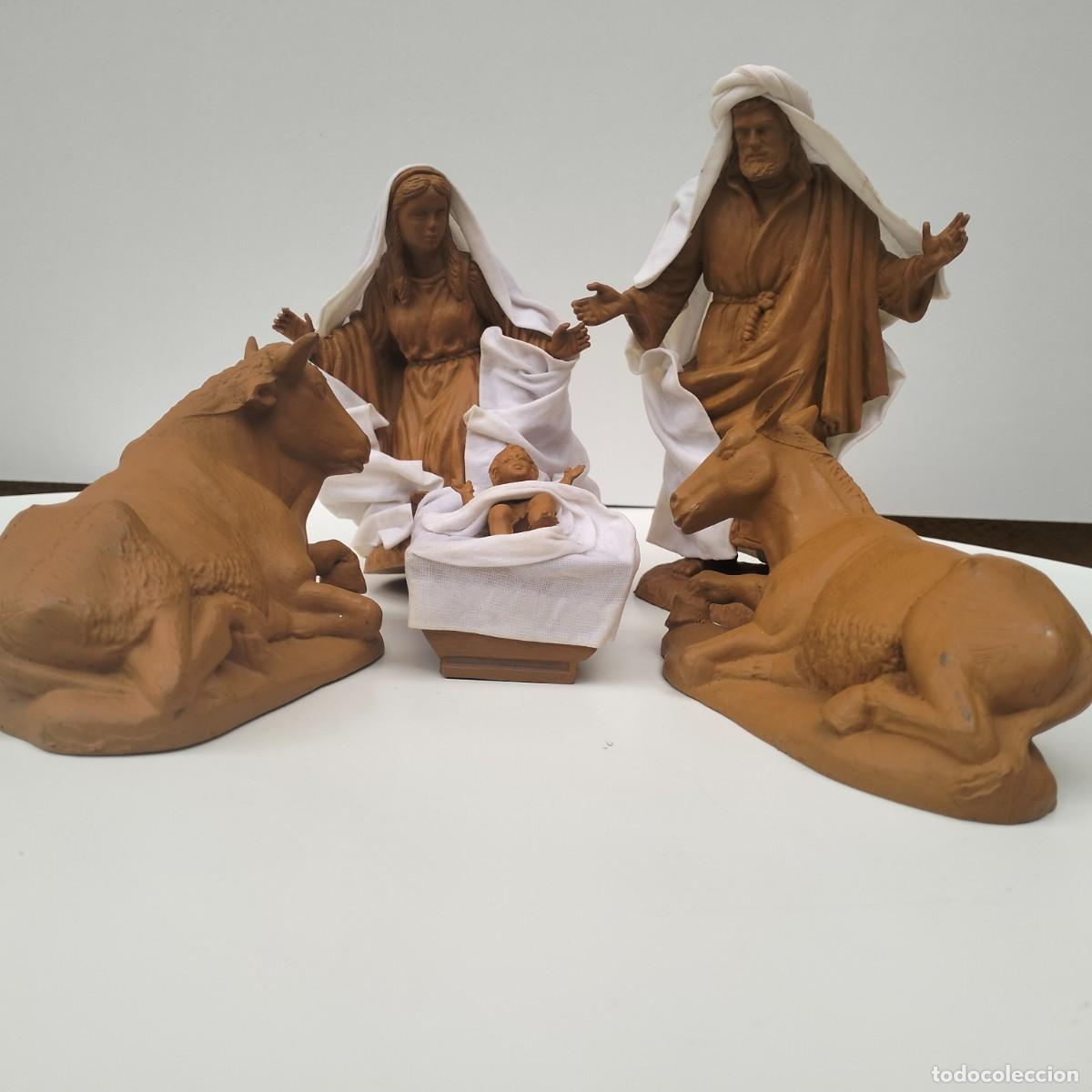 Figurines pour Cr&egrave;ches de No&euml;l: FIGURAS PESEBRE + REYES. TOTAL 8 FIGURAS LIENZADAS. FDO OLIVER. 17 cm !!!