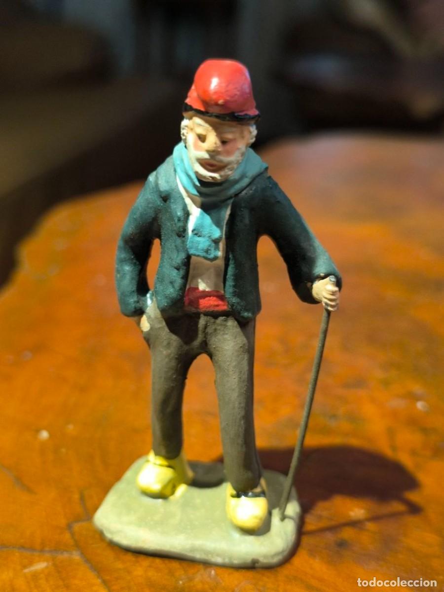 Figuras de Bel&eacute;n: FIGURA DE BELEN EN TERRACOTA ABUELO CATALAN CON BARRETINA, PERFECTO ESTADO