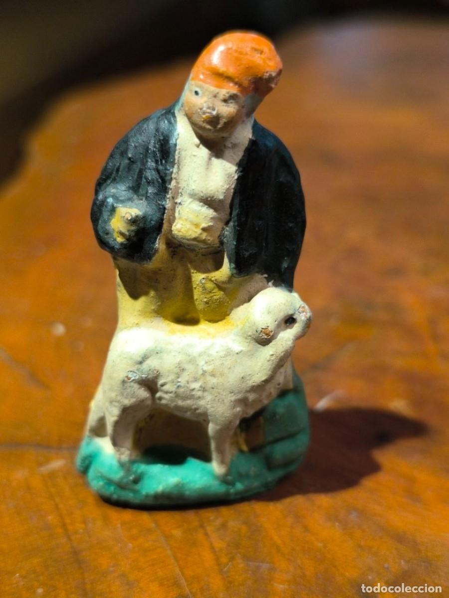 Figuras de Bel&eacute;n: FIGURA DE BELEN EN TERRACOTA GRANJERO CATALAN CON BARRETINA, BUEN ESTADO 6,7 CM