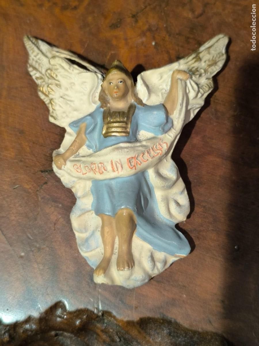 Figuras de Bel&eacute;n: FIGURA DE BELEN DE TERRACOTA ANGEL 8X11 CM PERFECTO ESTADO