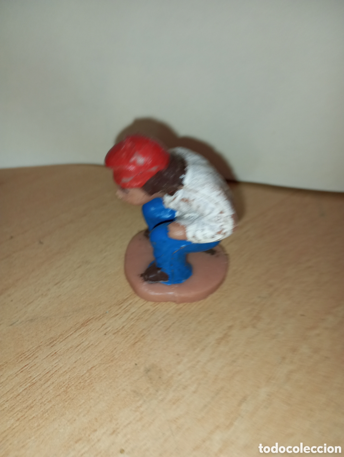 Figuras de Bel&eacute;n: Figura de bel&eacute;n caganet pl&aacute;stico duro a&ntilde;os 70 mide 5 cms