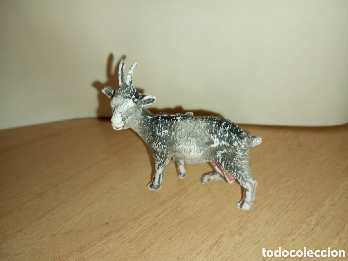 Figuras de Bel&eacute;n: Figura cabra para bel&eacute;n plastico duro a&ntilde;os 70 mide 4x4cms