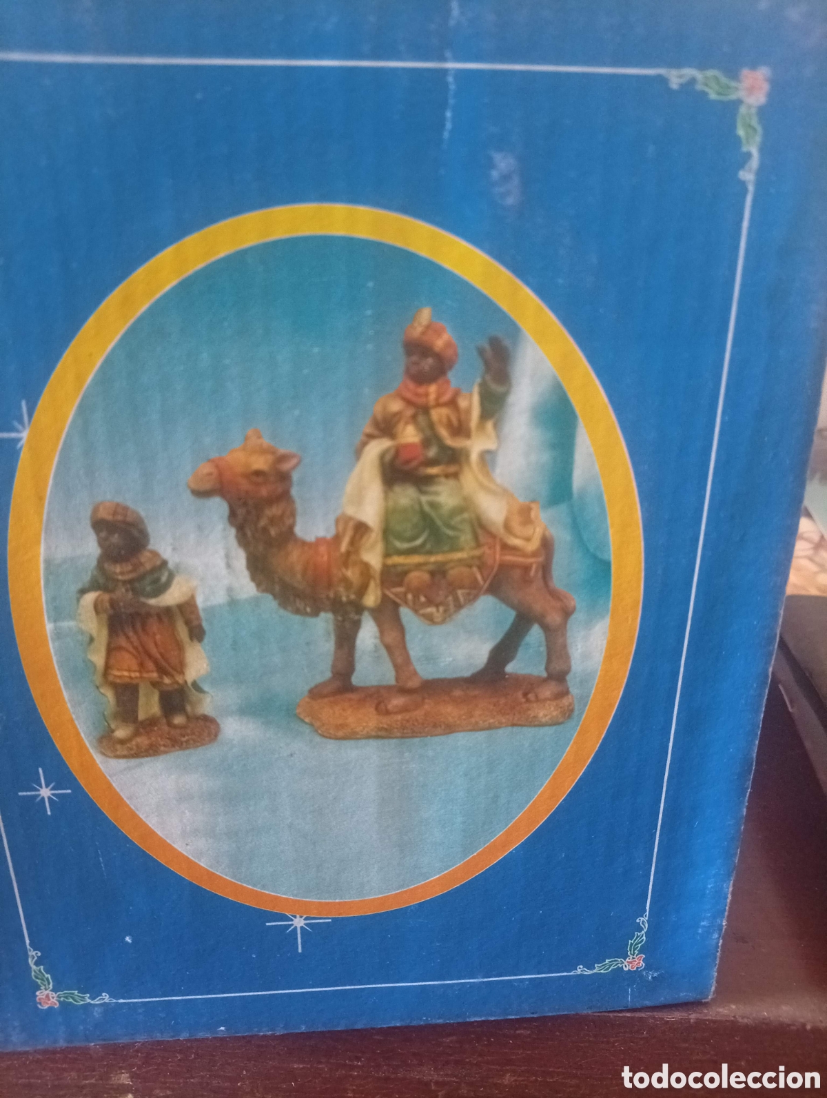 Figuras de Bel&eacute;n: Rey Baltasar, paje y camello. La Costera SL