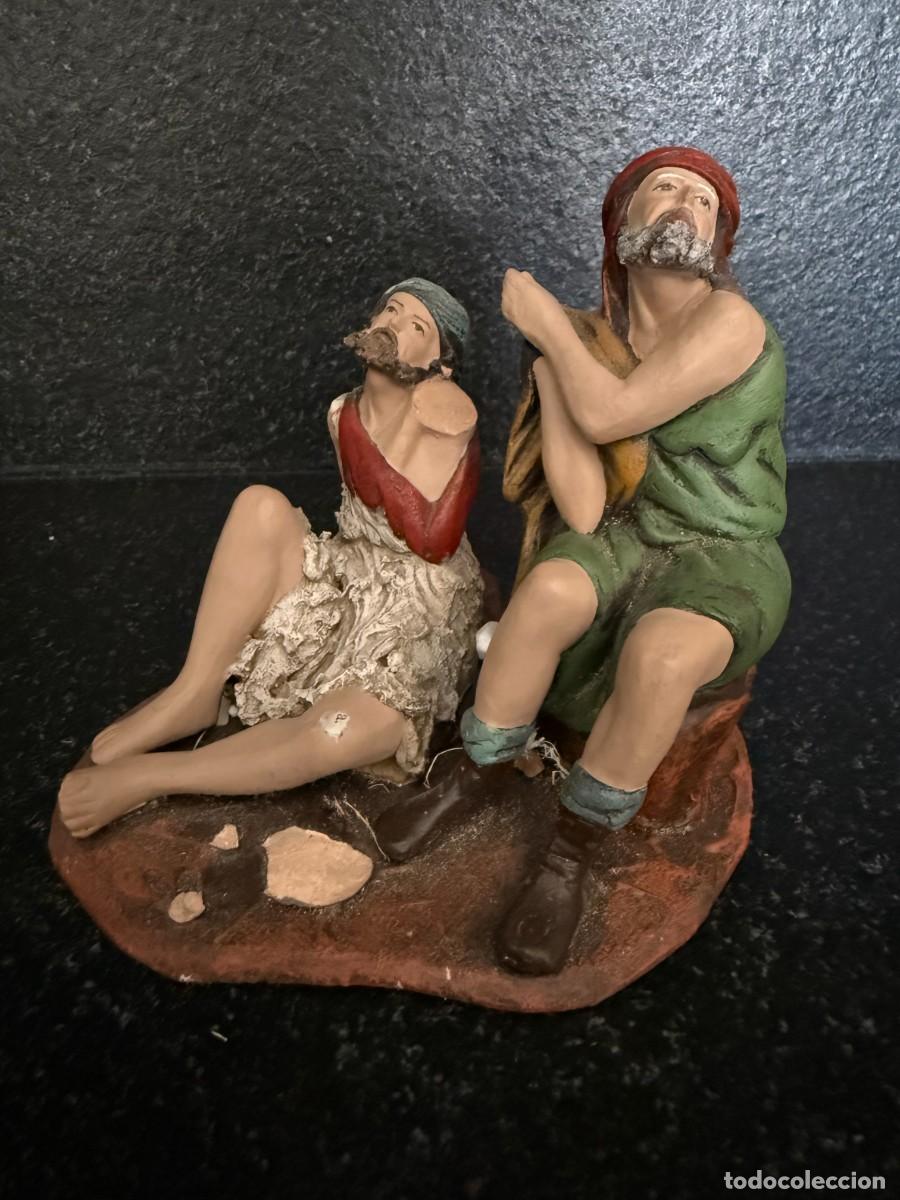 Figuras de Bel&eacute;n: FIGURA DE PASTOR DE BELEN DE TERRACOTA ORTIGAS 18 CM