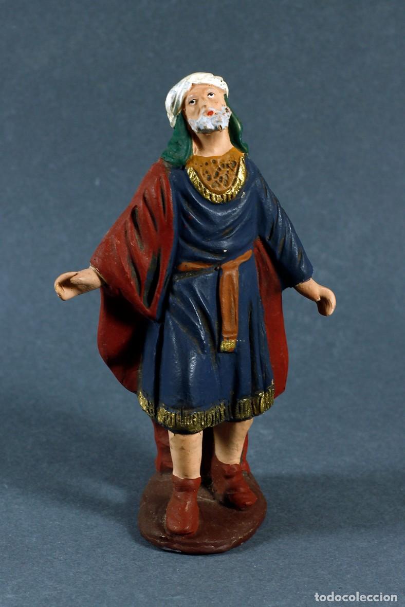 Figuras de Bel&eacute;n: PAJE CABALGATA REYES ANTIGUO EN TERRACOTA PARA BEL&Eacute;N. ARTESAN&Iacute;A MURCIANA. 12,5 CM.