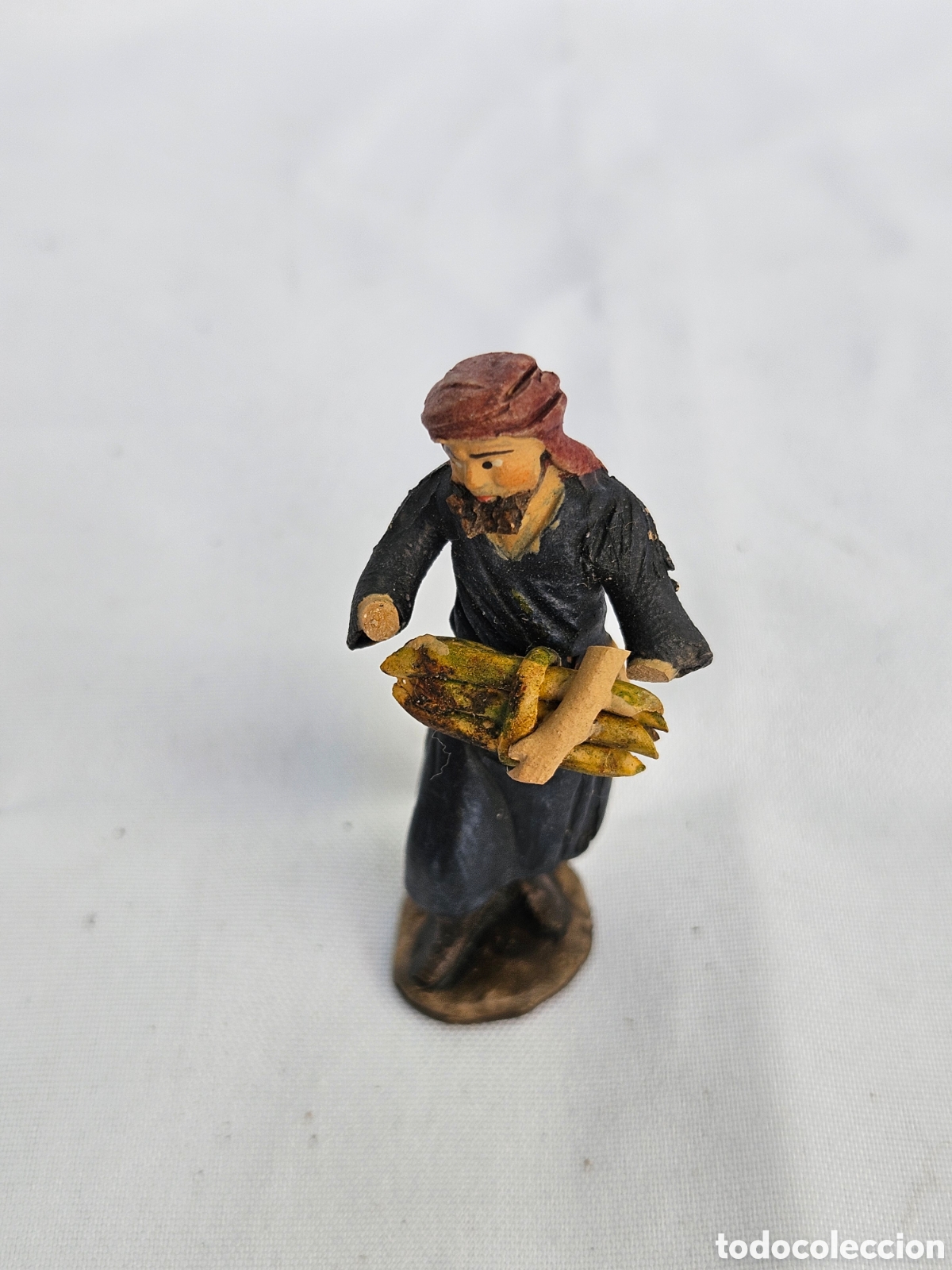 Figuras de Bel&eacute;n: FIGURA BELEN . PASTOR CON OVIJA DE LE&Ntilde;A
