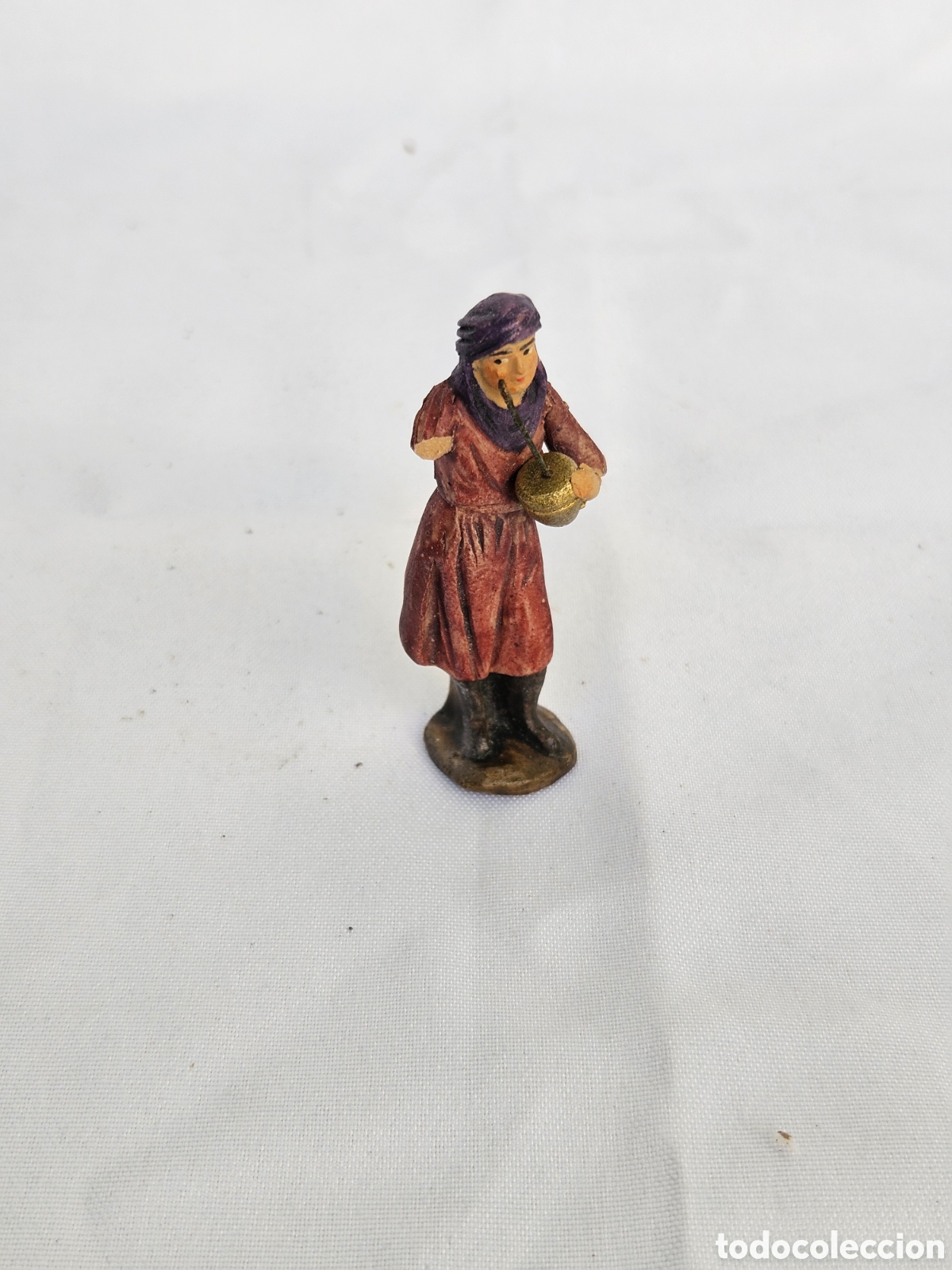 Figuras de Bel&eacute;n: FIGURA BELEN BARRO. PASTOR CON ZAMBOMBA