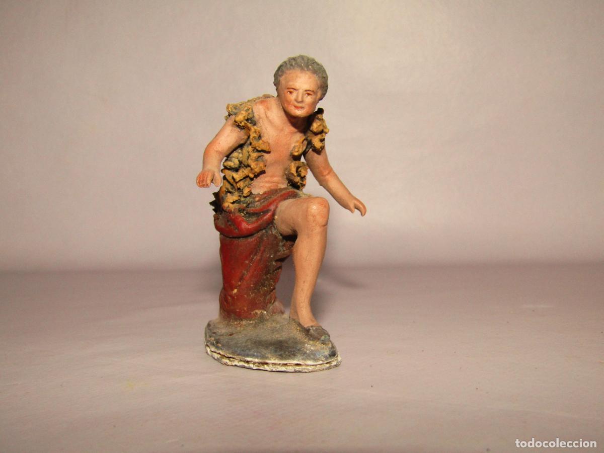 Figuras de Bel&eacute;n: Antigua Figura de Bel&eacute;n en Terracota Policromada Ref. 710 - 8 de ORTIGAS