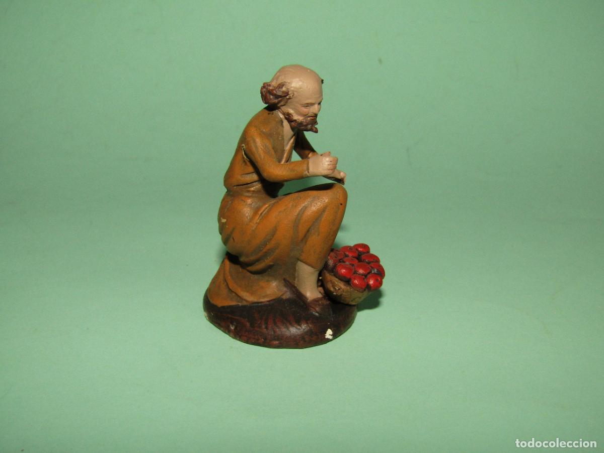 Figuras de Bel&eacute;n: Antigua Figura de Bel&eacute;n en Terracota Policromada Ref. 705 - 8 de ORTIGAS