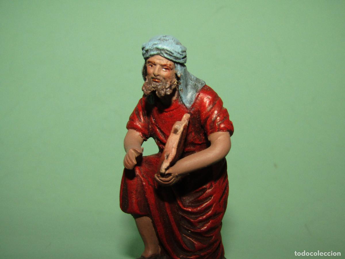 Figuras de Bel&eacute;n: Antigua Figura de Bel&eacute;n en Terracota Policromada Ref. 705 - 8 de ORTIGAS