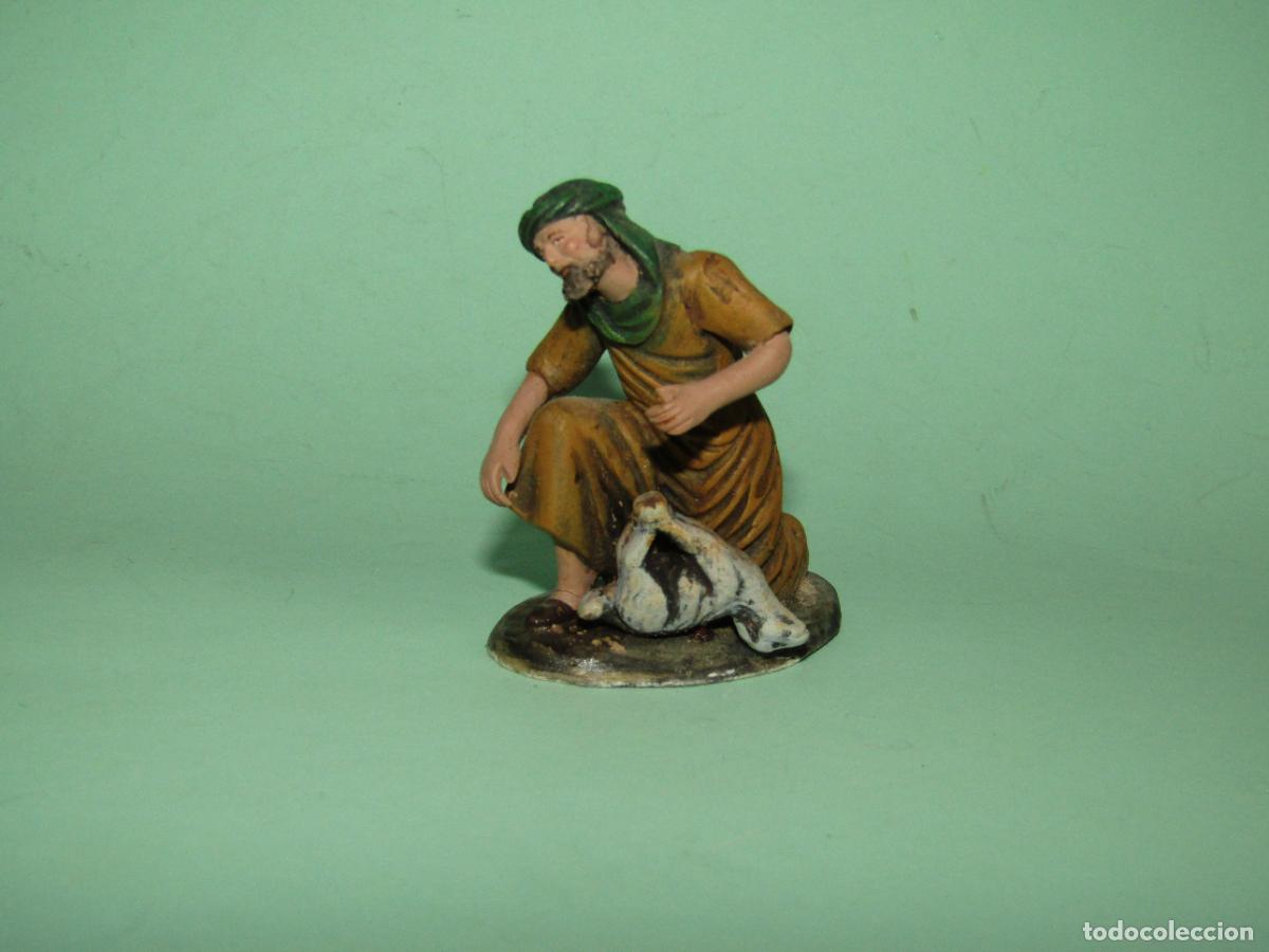 Figuras de Bel&eacute;n: Antigua Figura de Bel&eacute;n en Terracota Policromada Ref. 705 - 8 de ORTIGAS