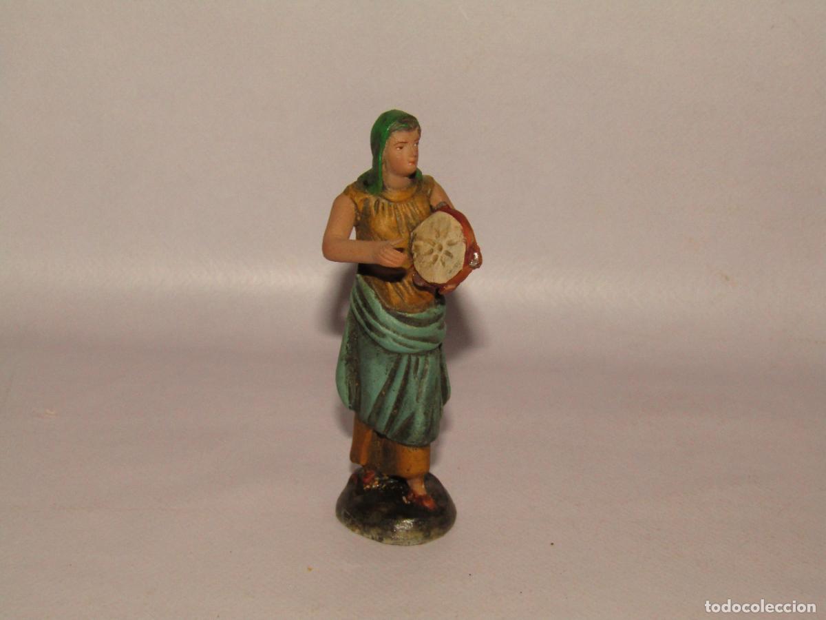 Figuras de Bel&eacute;n: Antigua Figura de Bel&eacute;n en Terracota Policromada Ref. 704 - 8 de ORTIGAS