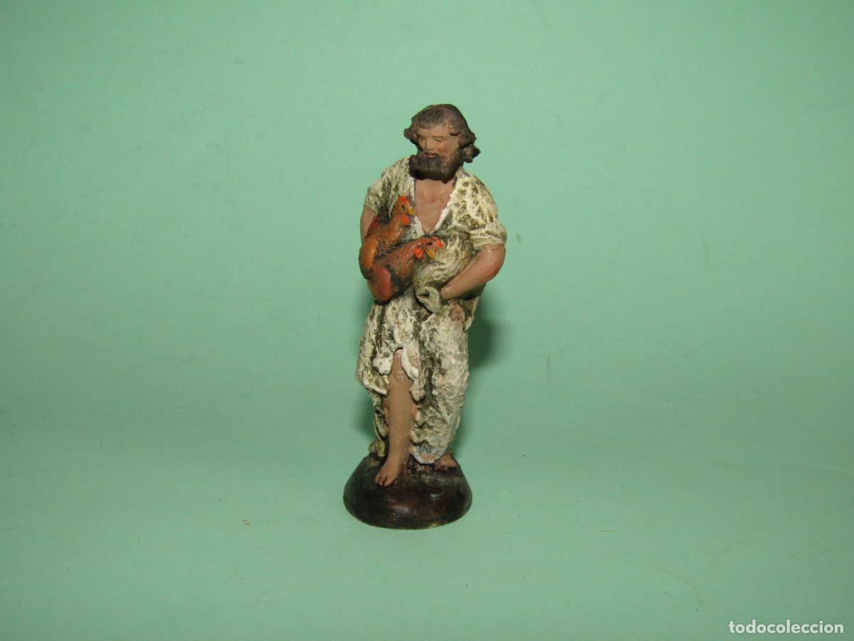 Figuras de Bel&eacute;n: Antigua Figura de Bel&eacute;n en Terracota Policromada Ref. 704 - 8 de ORTIGAS
