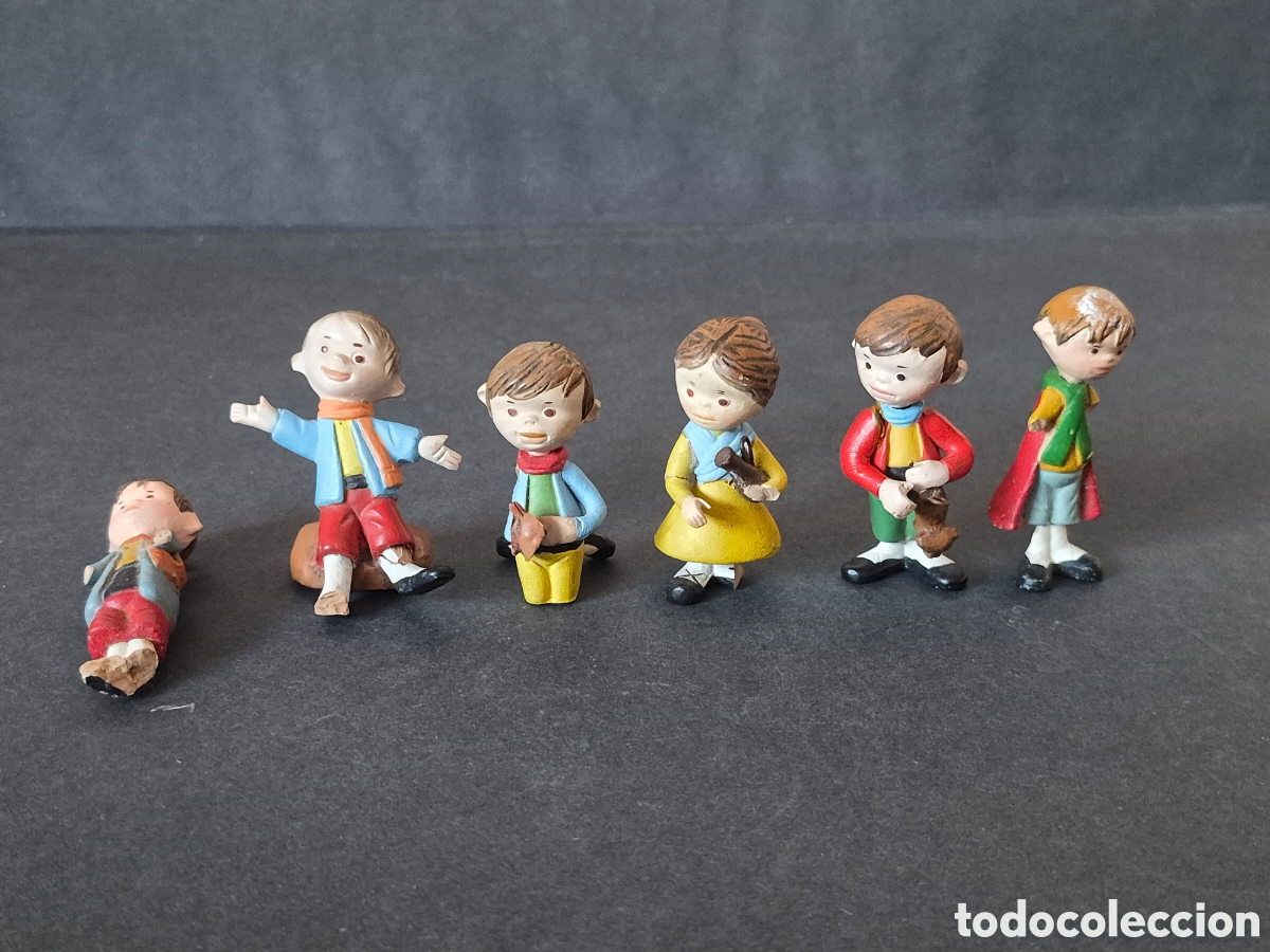 Figuras de Bel&eacute;n: Lote de 6 figuras irtigas