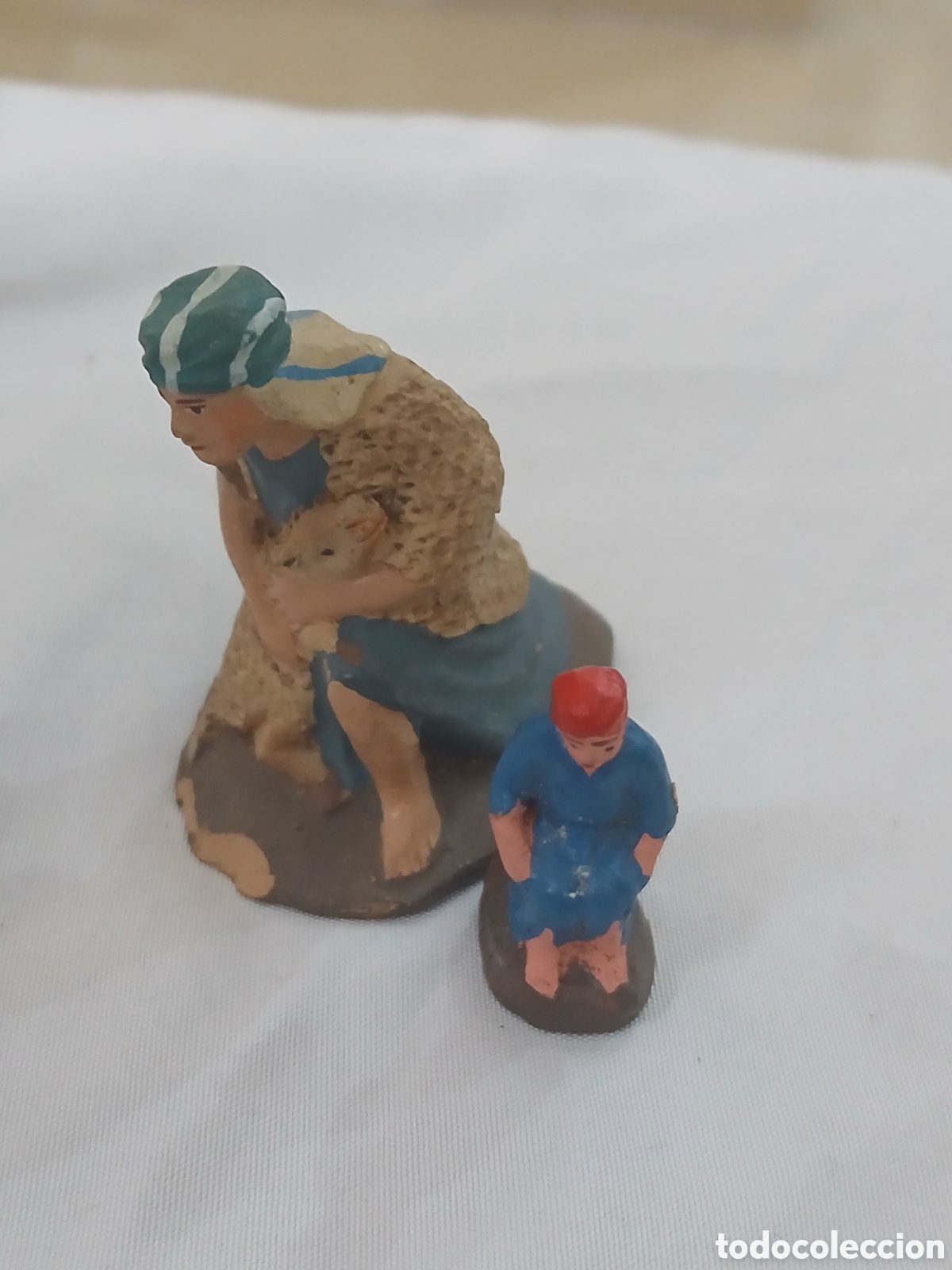 Figuras de Bel&eacute;n: Dos figuras de belen terracota