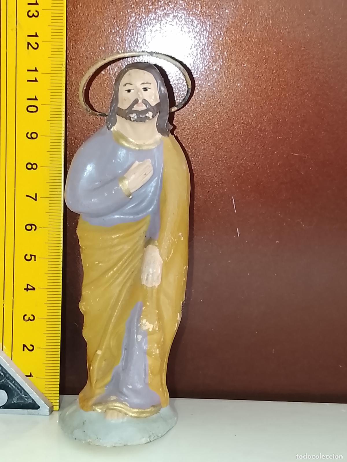 Figuras de Bel&eacute;n: FIGURA PORTAL DE BELEN NACIMIENTO BARRO TERRACOTA HECHO A MANO ANTIGUO SAN JOSE