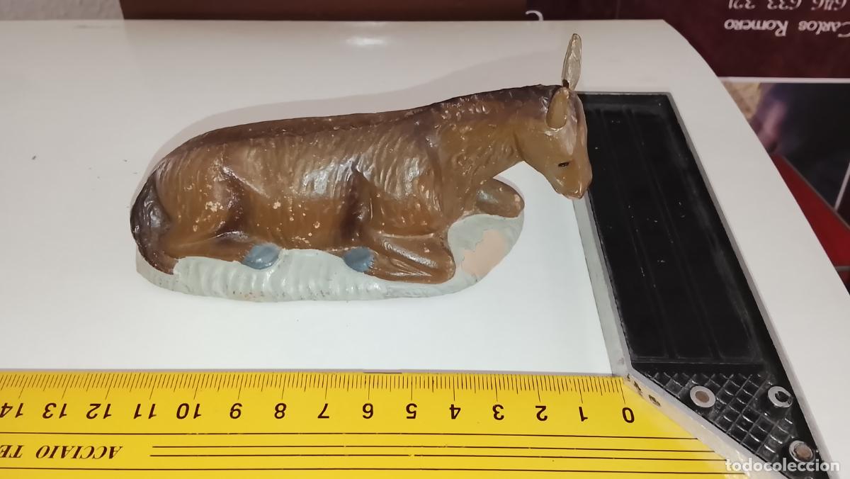 Figuras de Bel&eacute;n: FIGURA PORTAL DE BELEN NACIMIENTO BARRO TERRACOTA HECHO A MANO ANTIGUO MULA O BUEY MURCIANO