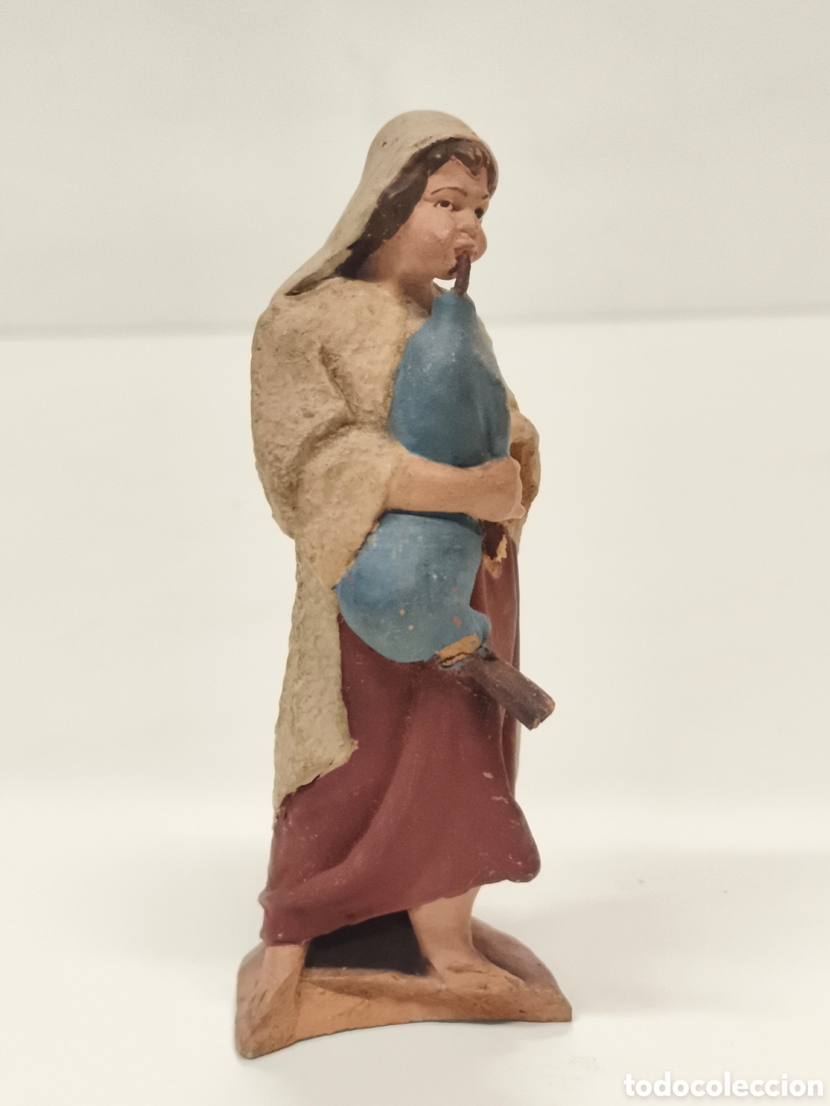 Figuras de Bel&eacute;n: Antigua figura de Bel&eacute;n gaitera