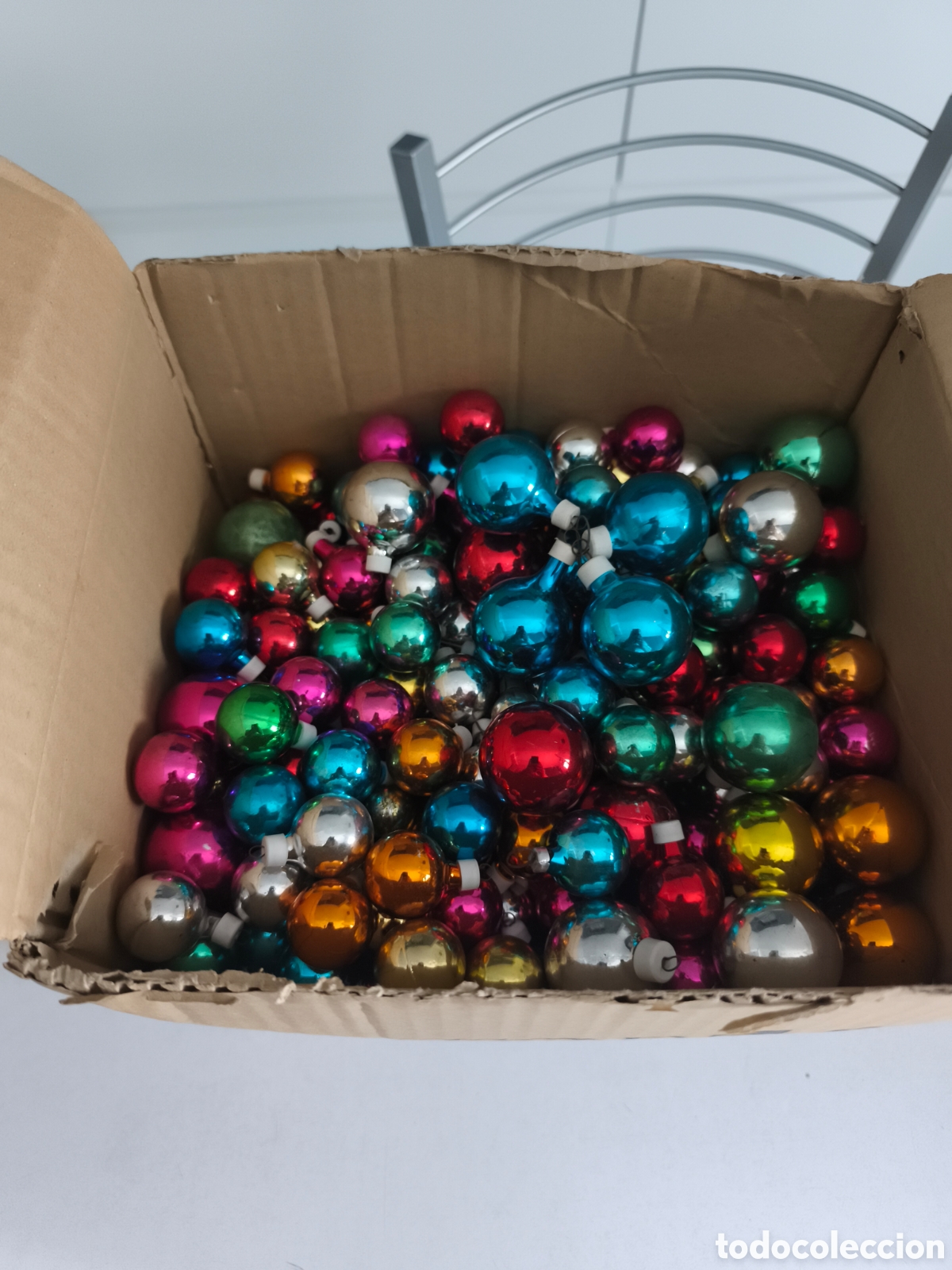 Figuras de Bel&eacute;n: Antiguo super lote cientos de ellas, de bolas del cristal para &aacute;rbol Navide&ntilde;o varios tama&ntilde;os