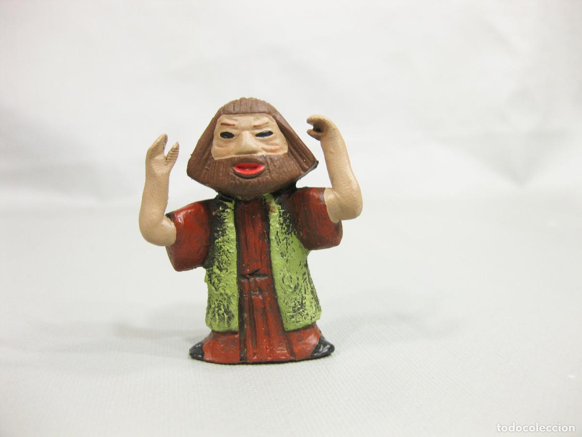 Figuras de Bel&eacute;n: FIGURA DE BARRO COCIDO DE PASTOR TIPO CABEZ&Oacute;N. PARA NACIMIENTO DE NAVIDAD DE 5 CM. MIRETE. MURCIA