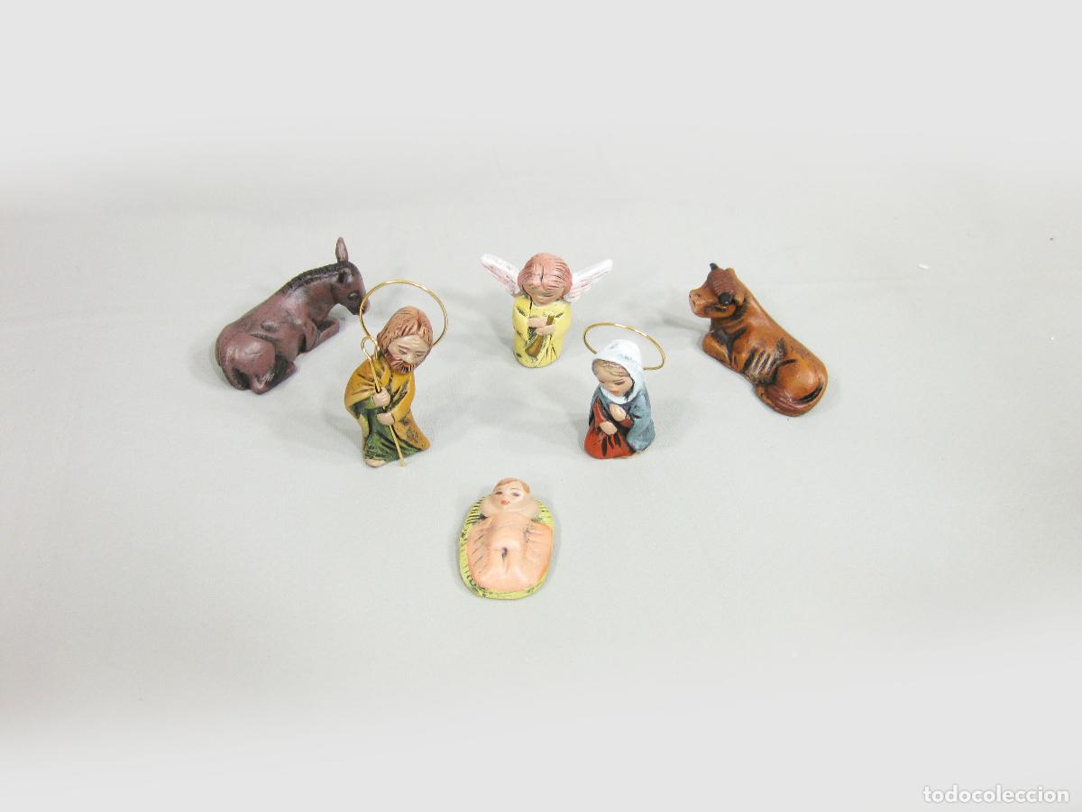 Figuras de Bel&eacute;n: FIGURAS DE BARRO DEL MISTERIO DEL PORTAL DE BEL&Eacute;N PARA NACIMIENTO DE 5,5 CM ARTESAN&Iacute;A SERRANO MURCIA