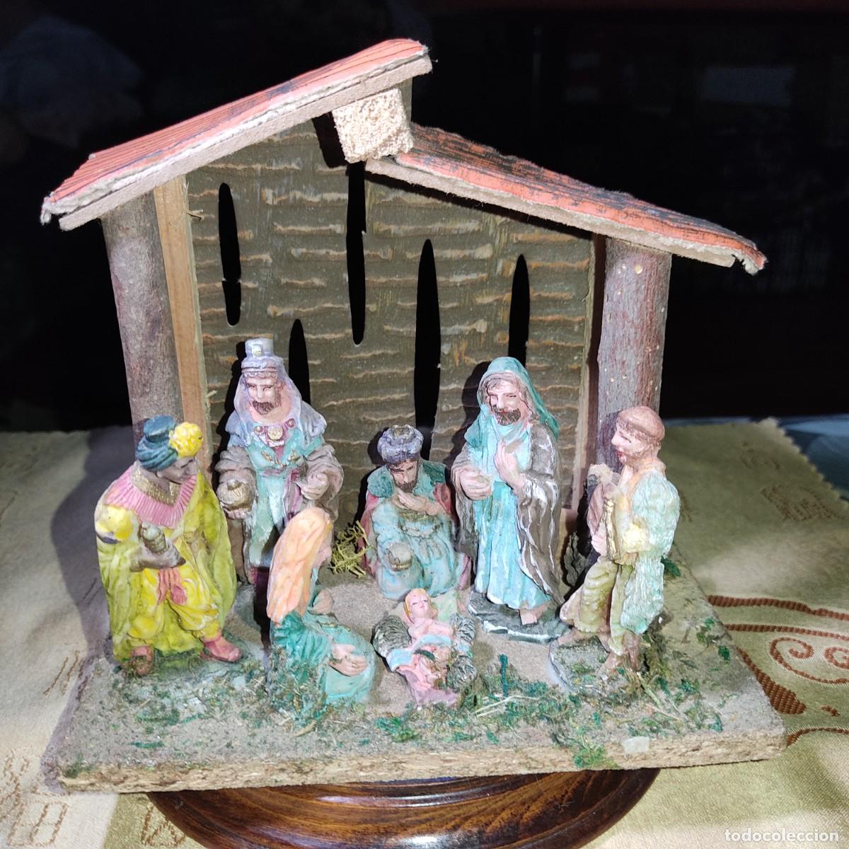 Figuras de Bel&eacute;n: Portal de Belen & Nacimiento,pesebre,ni&ntilde;o Jesus.A&ntilde;os 70