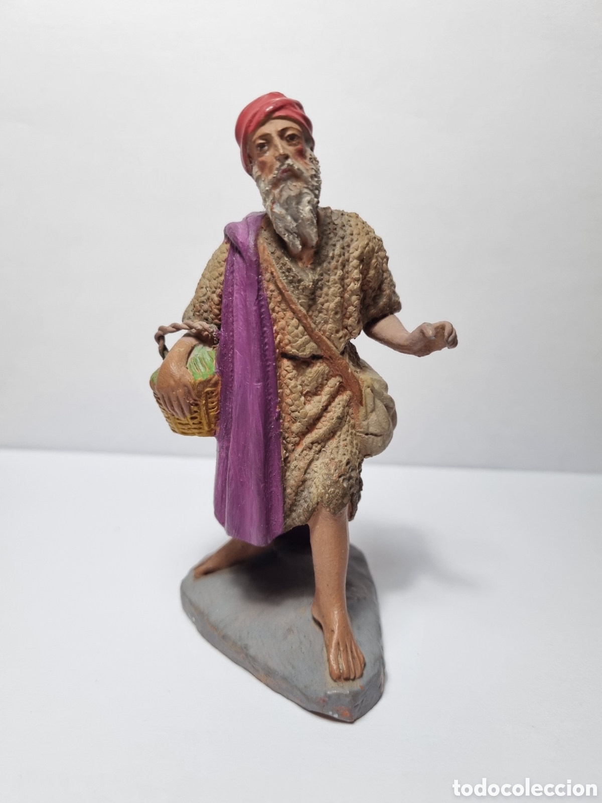 Figuras de Bel&eacute;n: Figura 11 cm CASTELLS HERMANOS - BEL&Eacute;N PESEBRE PASTOR BARRO