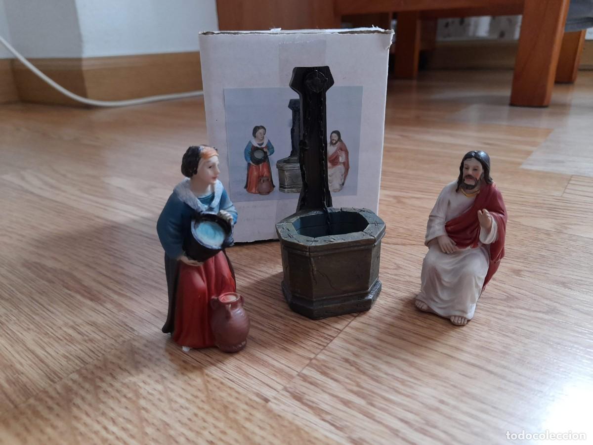 Figuras de Bel&eacute;n: Escena Samaritana Escena Vida de Jes&uacute;s Miniatura Semana Santa. Pesebre Pascua