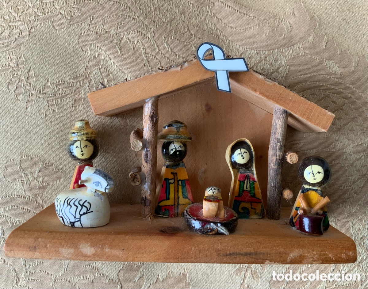 Figuras de Bel&eacute;n: BELEN DE MADERA TALLADO A MANO DE EL SALVADOR