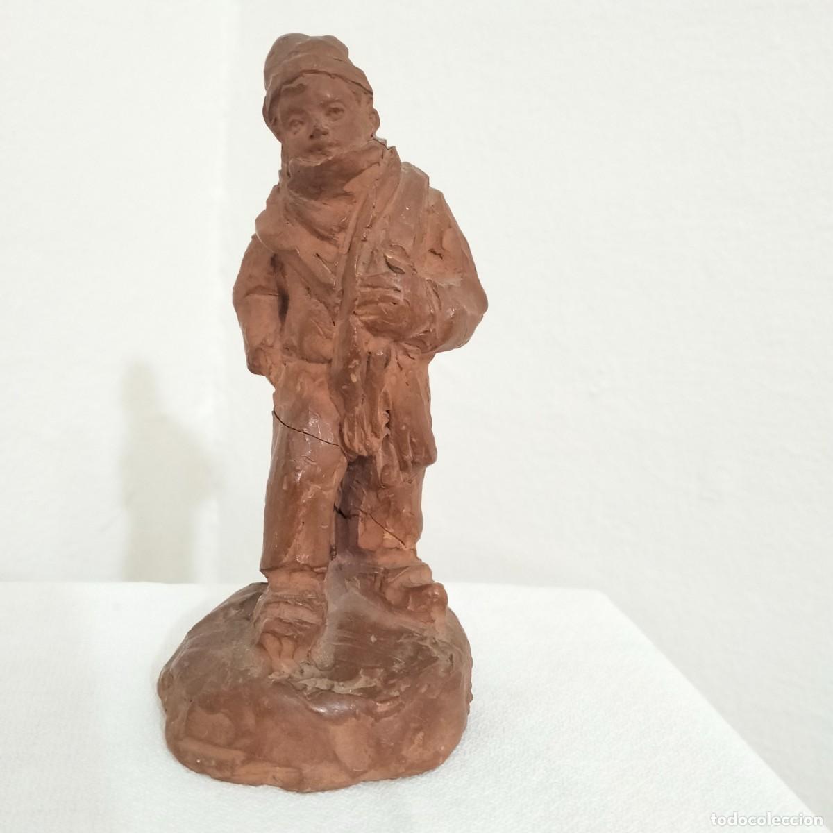 Figuras de Bel&eacute;n: JULI&Agrave; FABREGAS DACHS. Terracota pesebre, ni&ntilde;o pastor.