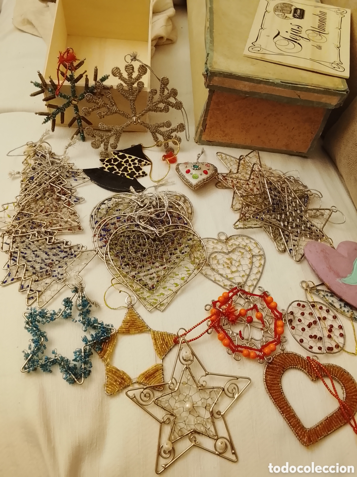 Figuras de Bel&eacute;n: Lote 39 antiguos ,colgantes &aacute;rbol de Navidad .Son de los a&ntilde;os 70.Ver fotos y leer descripci&oacute;n .