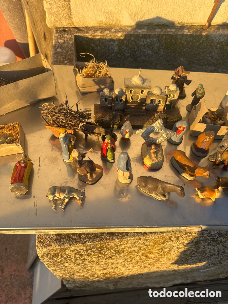 Figuras de Bel&eacute;n: Lote de figuras de De Barro, nacimiento