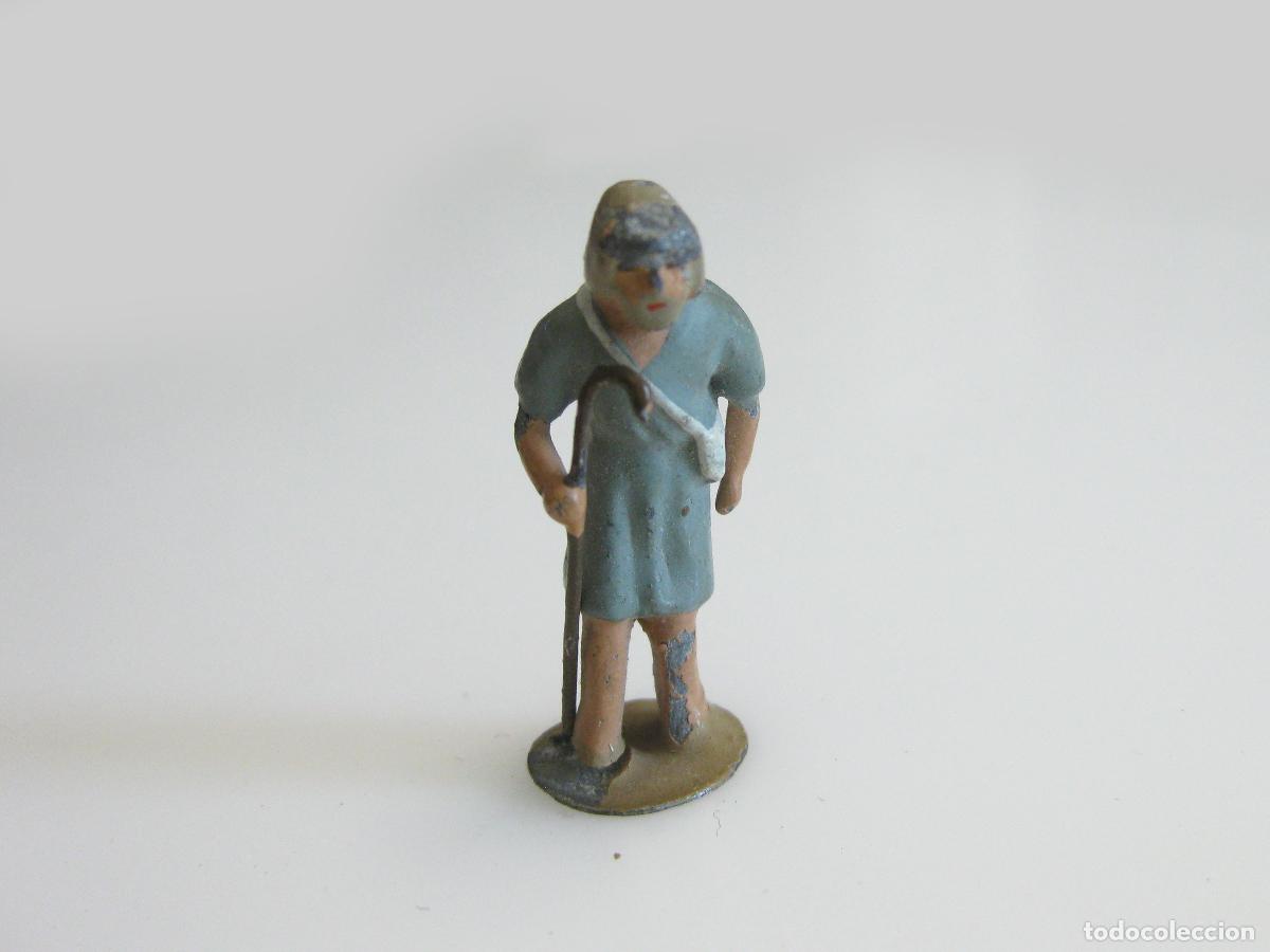 Figuras de Bel&eacute;n: FIGURA ANTIGUA DE UN PASTOR DE PLOMO PARA NACIMIENTO DE NAVIDAD