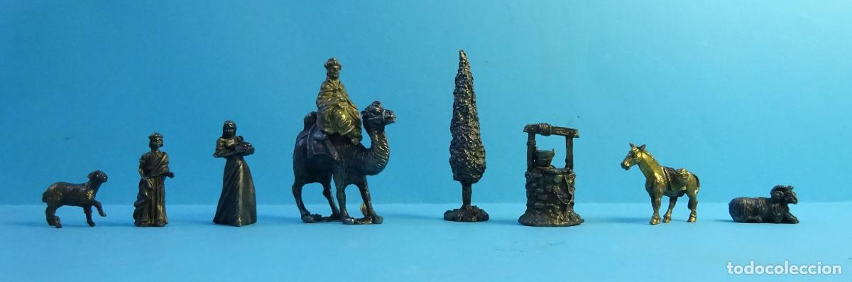 Figuras de Bel&eacute;n: LOTE 8 FIGURAS MET&Aacute;LICAS PARA BEL&Eacute;N. ALTURA CIPR&Eacute;S 6,5 CM