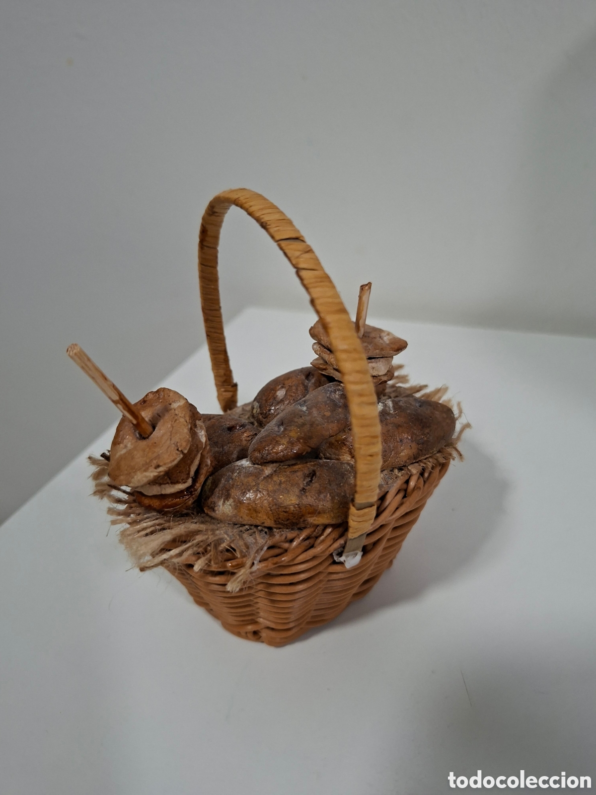Figuras de Bel&eacute;n: Belen napolitanl. Cesta de pan - Foto 3